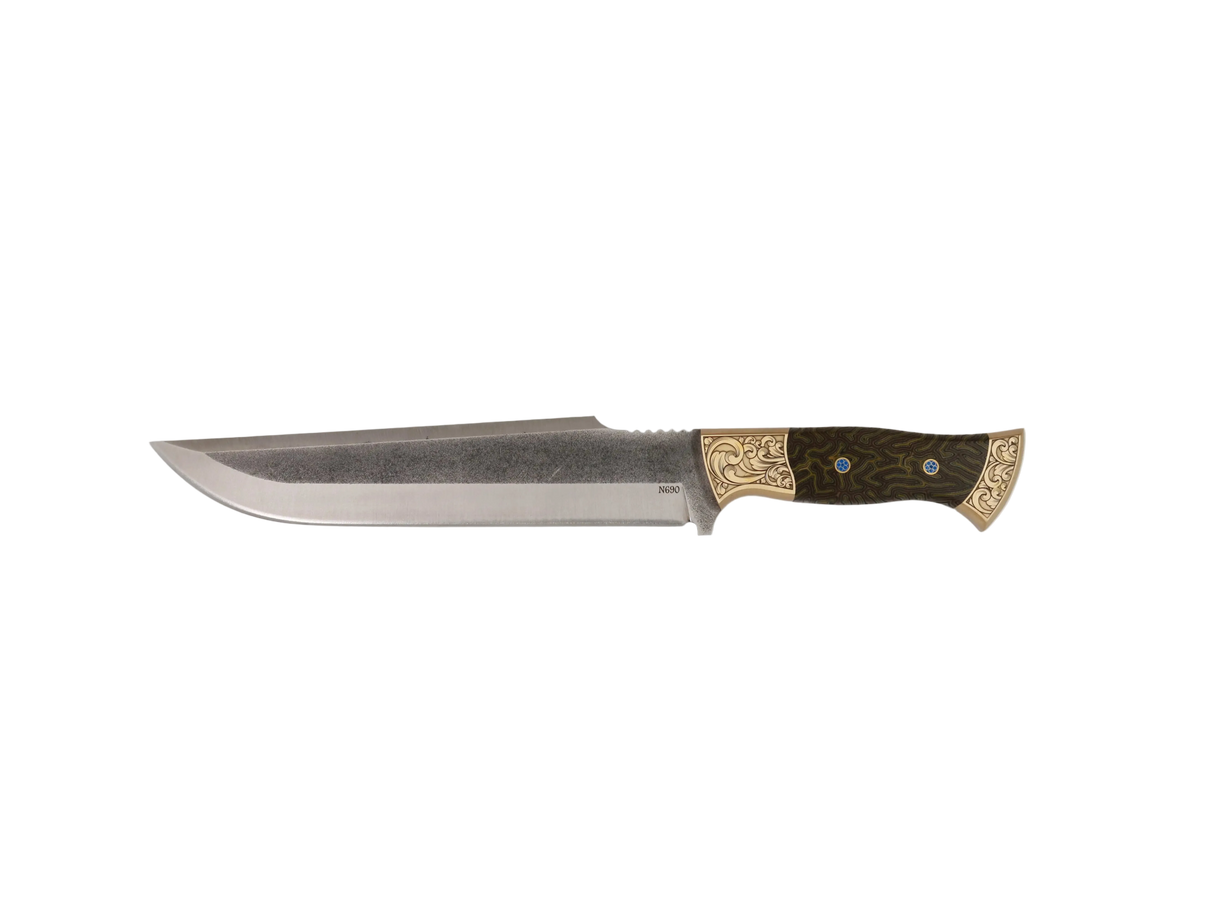 Messerfieber Saray 220 N690 handgefertigtes Unikatmesser mit Micarta-Griff