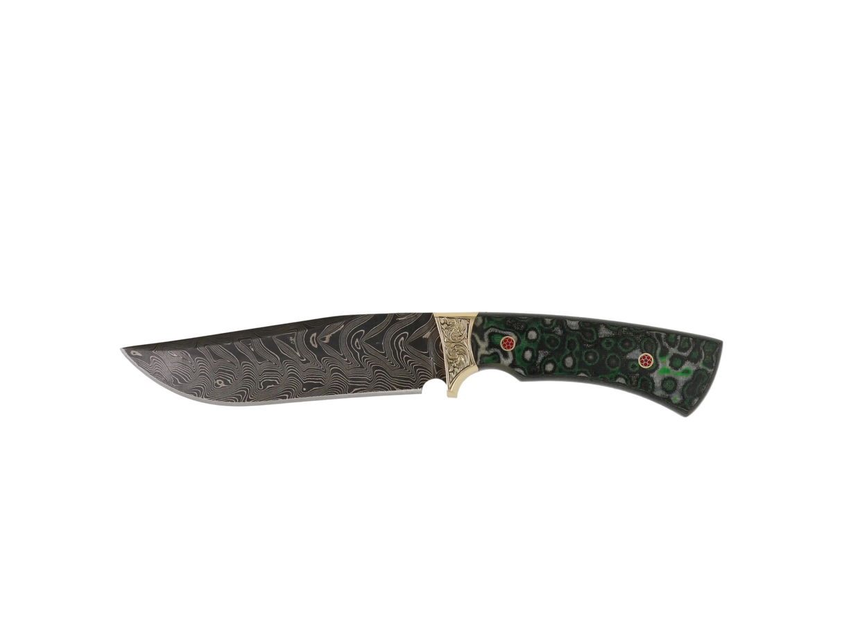 Messerfieber Arkan 130 Damast handgefertigtes Unikatmesser mit Micarta-Griff