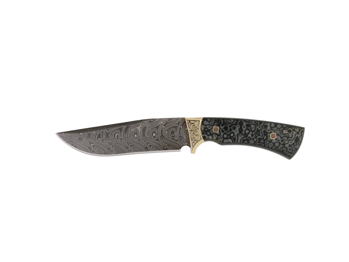 Messerfieber Arkan 130 Damast handgefertigtes Unikatmesser mit Micarta-Griff