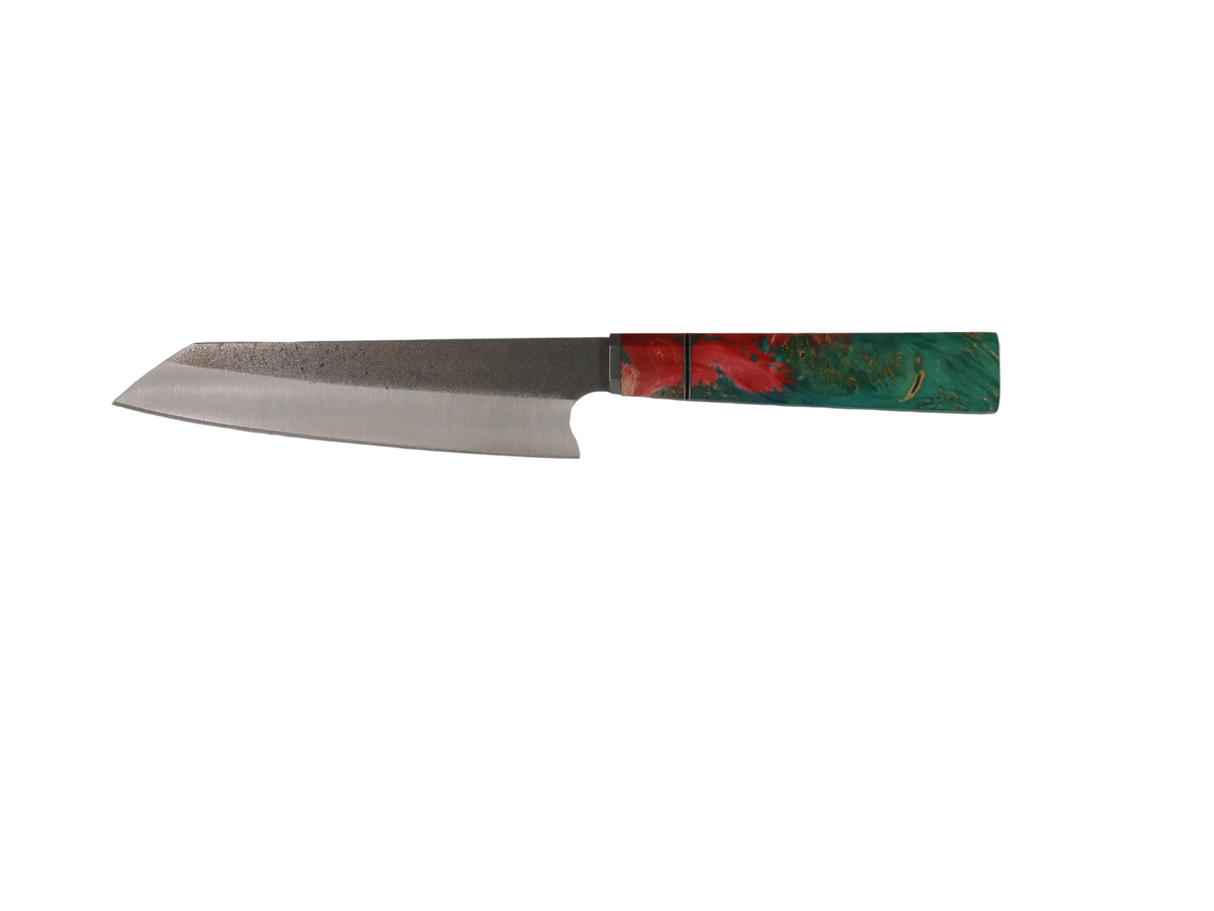 HAWK KNIFE N690 Kiritsuke Küchenmesser handgefertigt mit grünem Resin Holzgriff