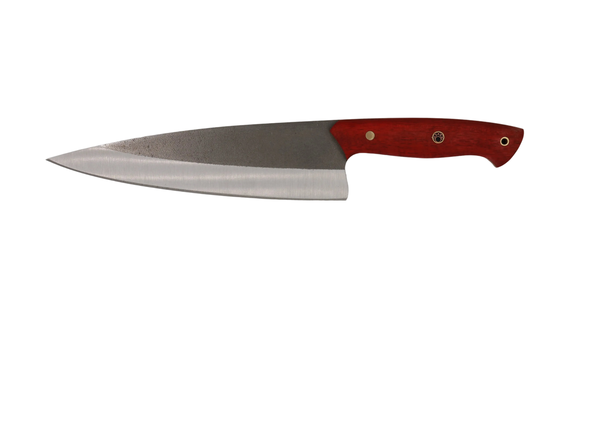 HAWK Knife Chefmesser N690 mit stabilisierten Holzgriffen in Rot