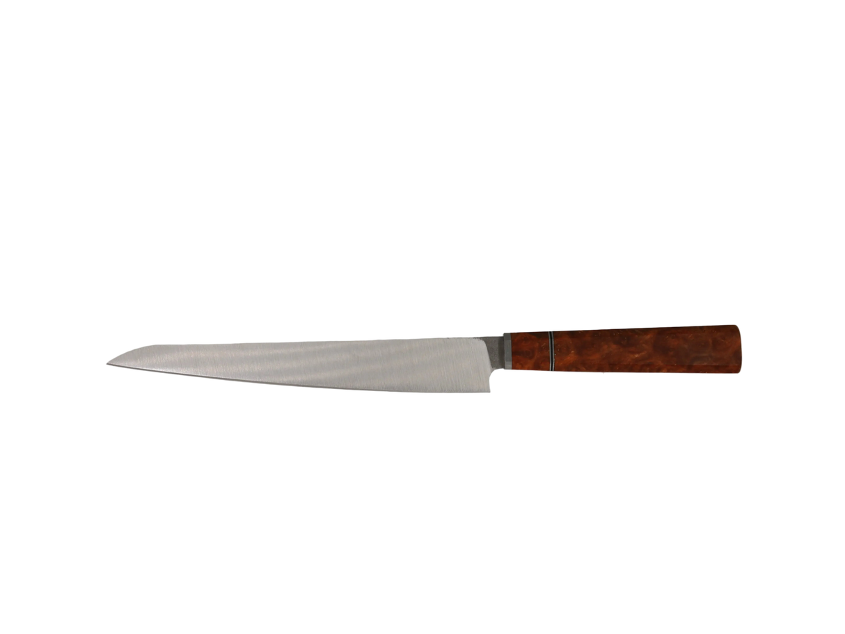 Sujihiki Küchenmesser N690 mit braunem Holzgriff
