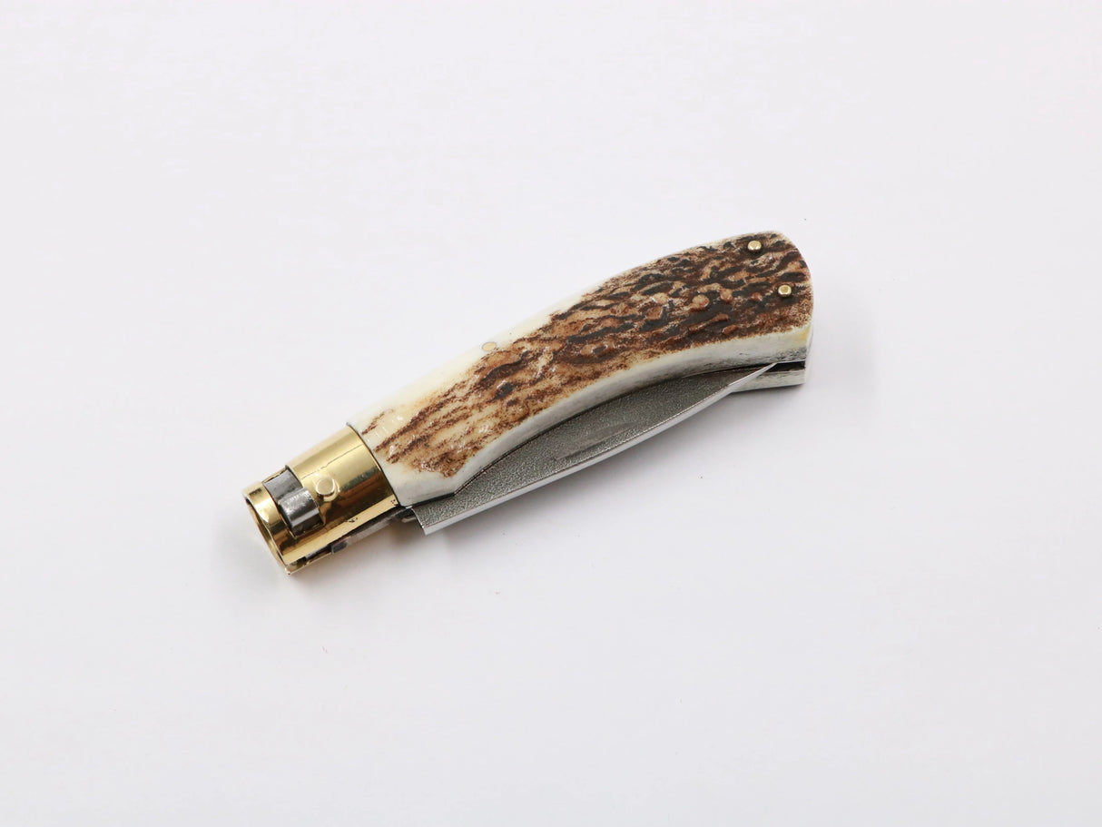 Hirschfieber Mini Taschenmesser auf weißem Hintergrund – kompakte Version