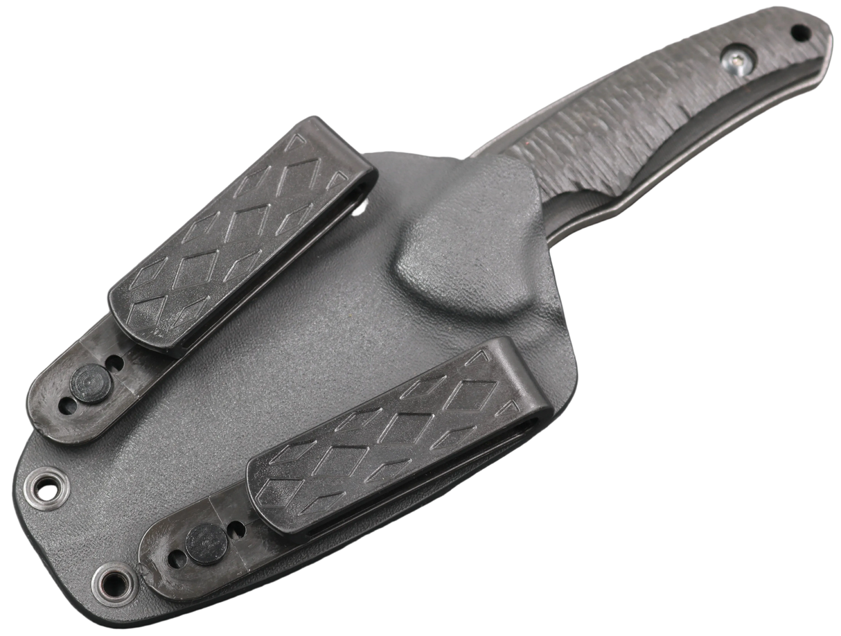 HawkKnife T09 N690 Schwarz mit schwarzer Kydex-Scheide