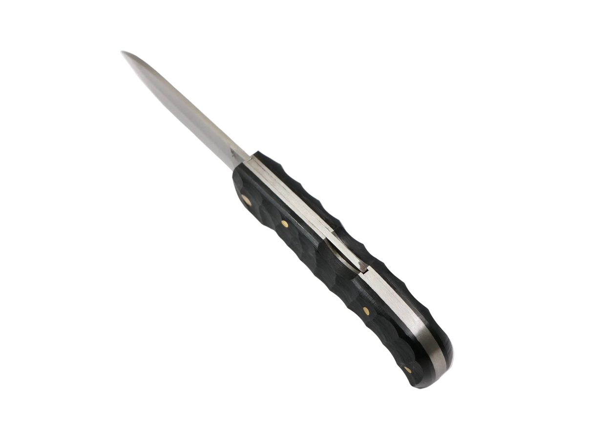 Messerfieber Klappmatrose – Rückenansicht geöffnet, schlanke Bauweise, Backlock Taschenmesser“