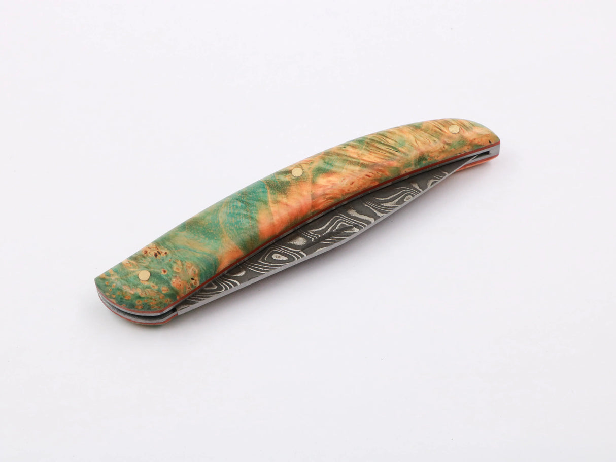 Elegantes Taschenmesser mit 160 Lagen Damaststahl – 100 % handverlesen