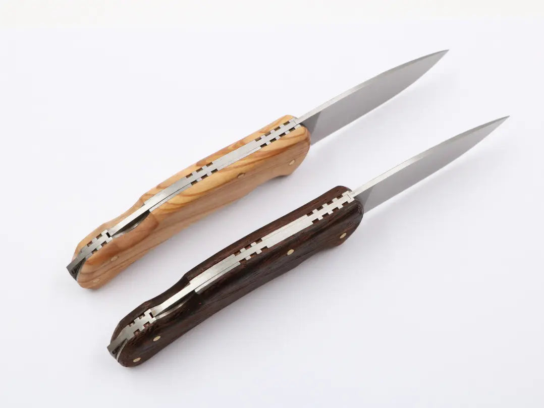 Rückansicht mit Blick auf die Mechanik – wahlweise Backlock oder Slipjoint