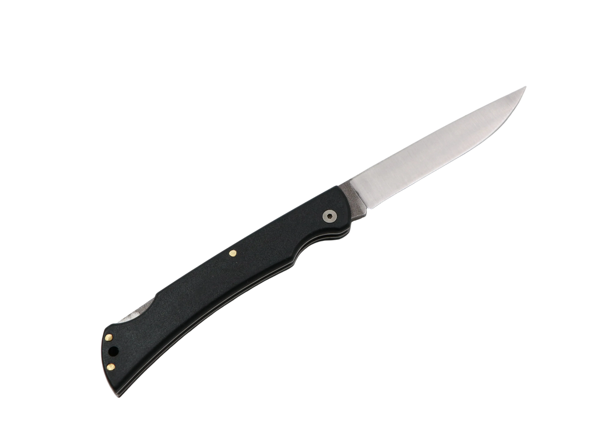 Messerfieber Slipstream – geöffnetes Taschenmesser, Klinge und schwarzer Griff im Detail