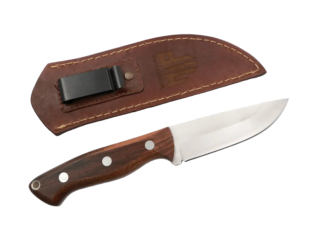 Hochwertiges Messer aus der Waldserie – robustes Outdoor- und Jagdmesser mit langlebiger Klinge, ergonomischem Griff und handgefertigter Lederscheide. Perfekt für Naturfreunde und Abenteurer.