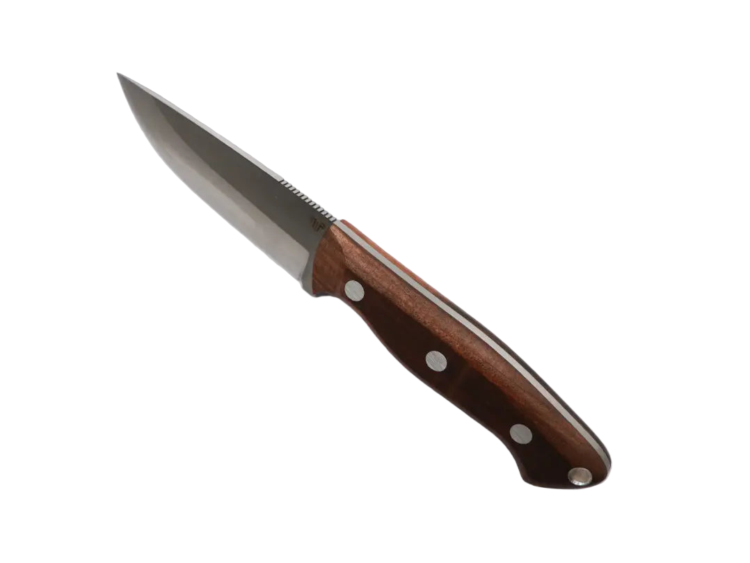 Hochwertiges Messer aus der Waldserie – robustes Outdoor- und Jagdmesser mit langlebiger Klinge, ergonomischem Griff und handgefertigter Lederscheide. Perfekt für Naturfreunde und Abenteurer.