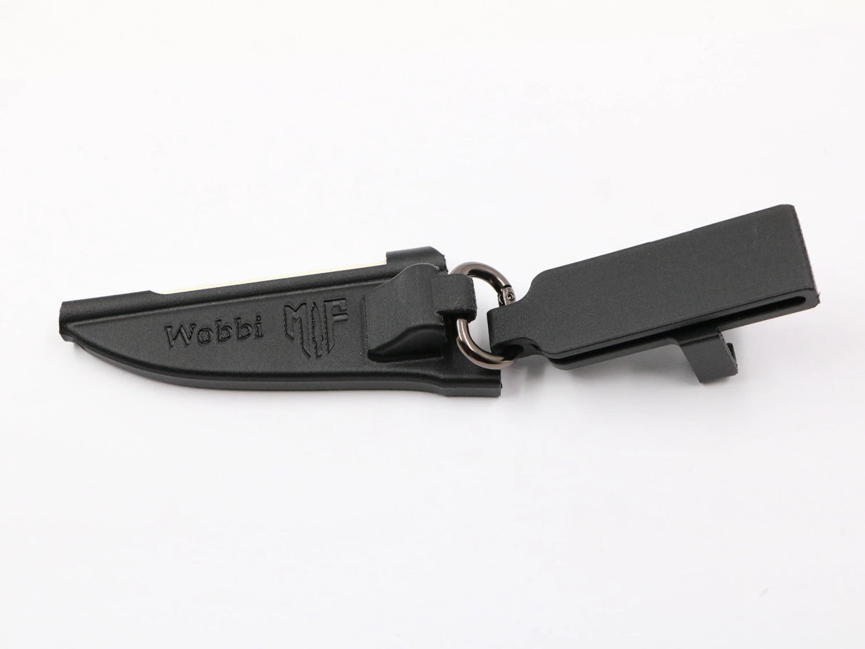 Rückseite der TPU-Scheide Wobbi Angler mit Dangler-Befestigung – Weißhintergrund