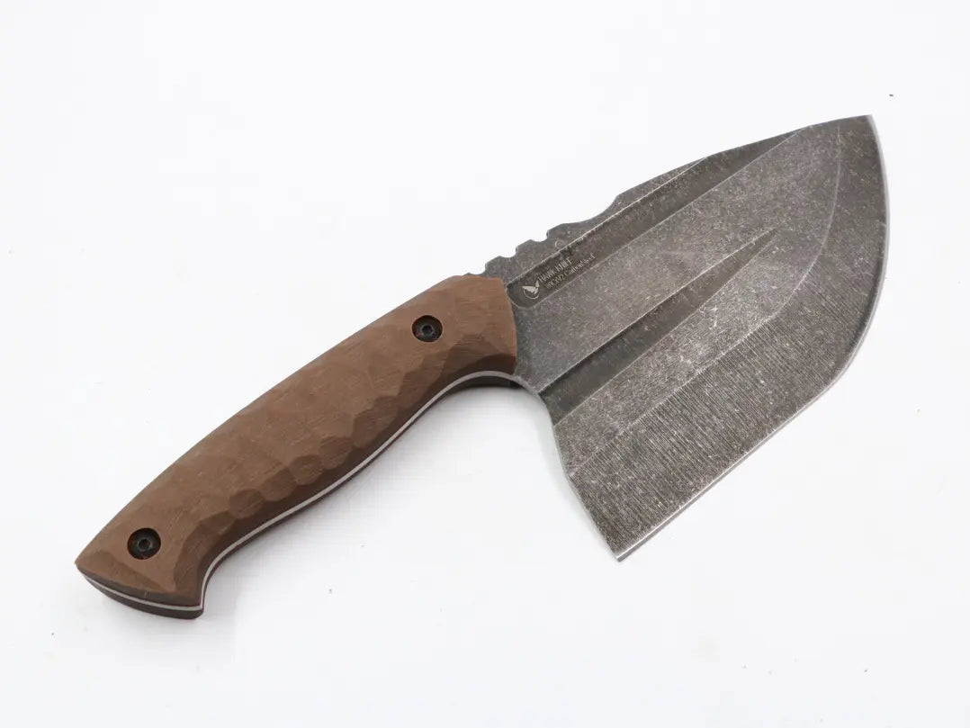 Seitenansicht des MF Megalodon Messers mit T10-Griff Desert