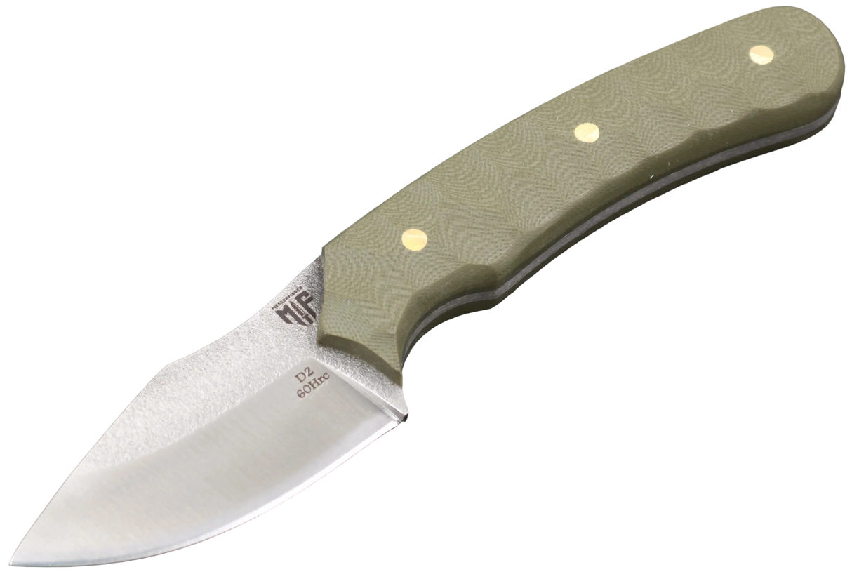Messerfieber Ask mit D2-Klinge und Griffvariante Olive