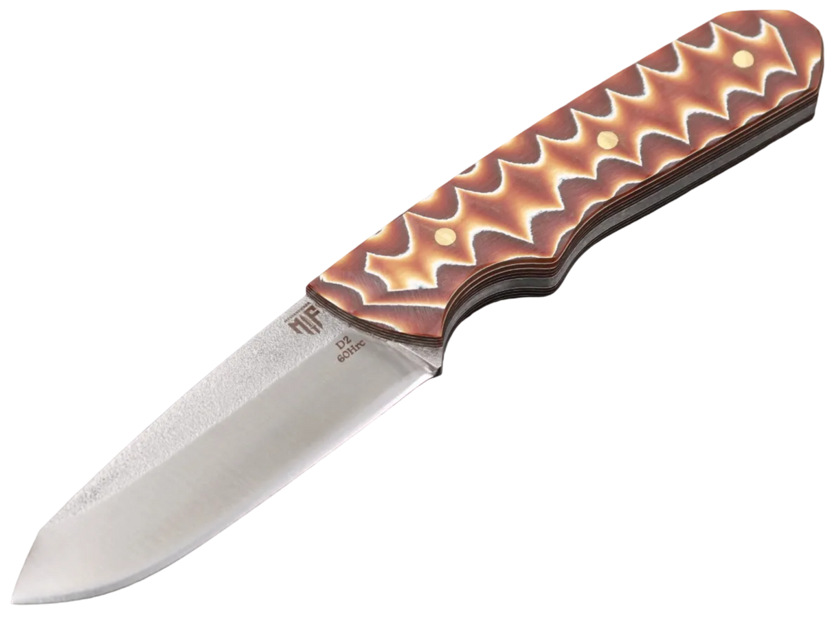 Messerfieber Lund mit D2-Klinge und Griffvariante Brown Pattern