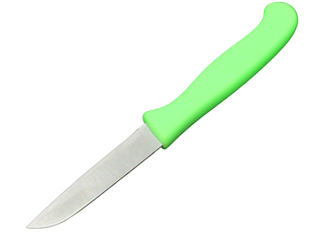 Messerfieber Solinger Zöppken mit grünem Kunststoffgriff in Seitenansicht
