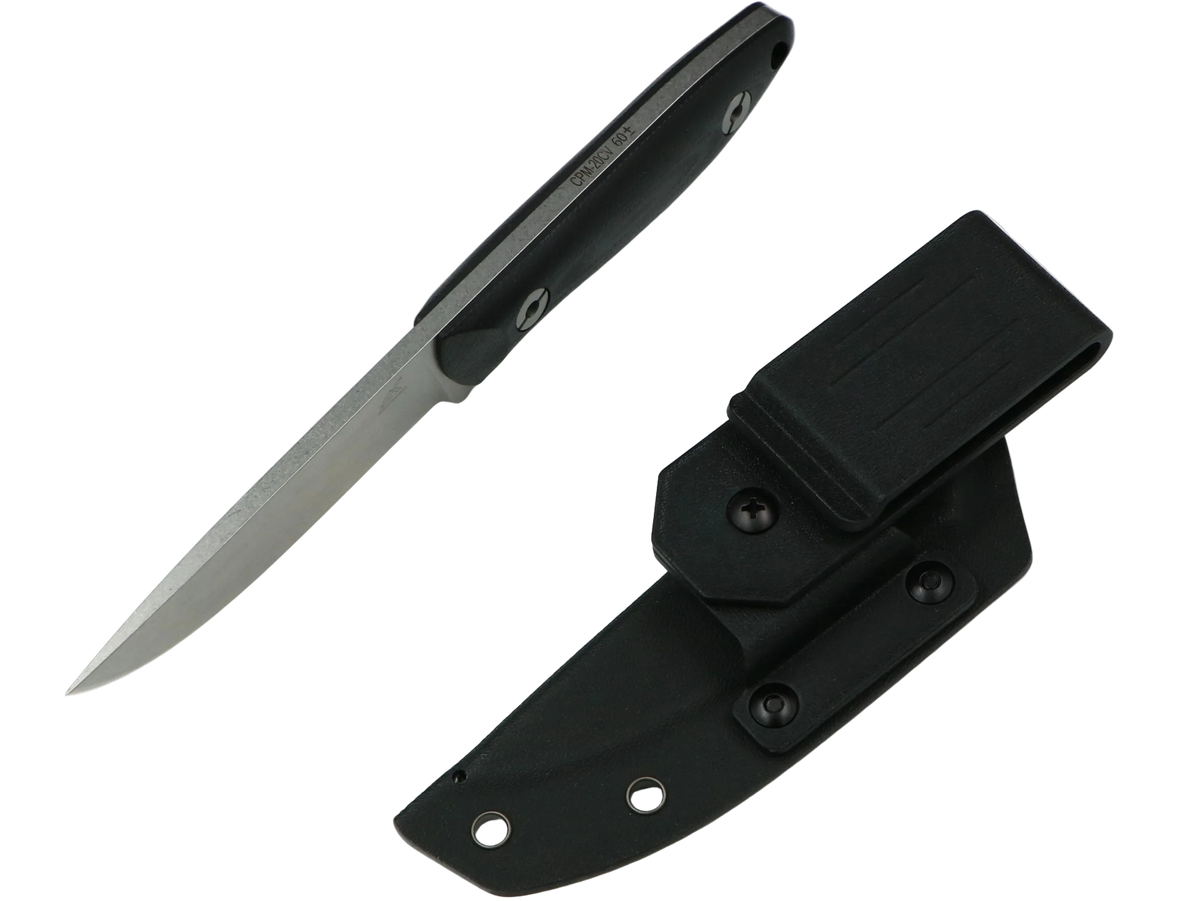 SCHATTENGRAD Flumen Vale – Schwarz mit Kydexscheide und Gürtelclip