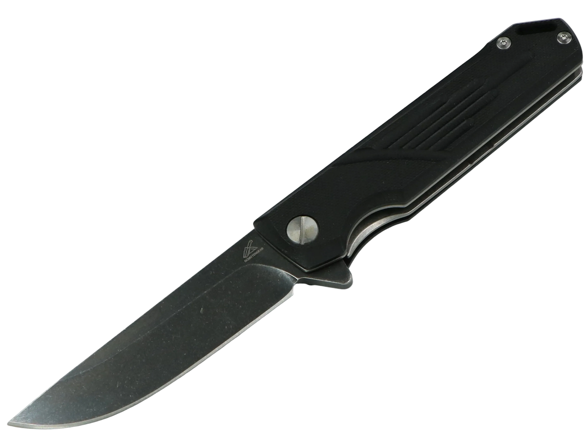 SCHATTENGRAD Montis Black – geöffnetes Klappmesser, Vorderseite