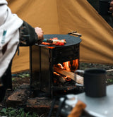 Messerfiebers Klappflamme: Camping Feuerstelle Hobo