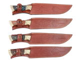 Messerfieber Saray 220 N690 mit handgefertigten Lederscheiden und verschiedenen Micarta-Griffen