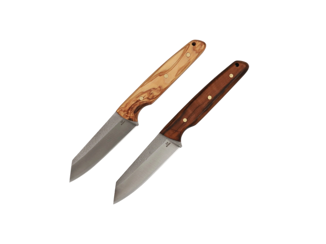 Messerfieber Woodpecker Scout D2 Messer mit Walnussholz und Olivenholz Griff