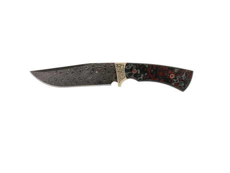Messerfieber Arkan 130 Damast handgefertigtes Unikatmesser mit Micarta-Griff
