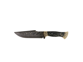Messerfieber Vizier 142 Damascus handgefertigtes Damastmesser mit Micarta-Griff