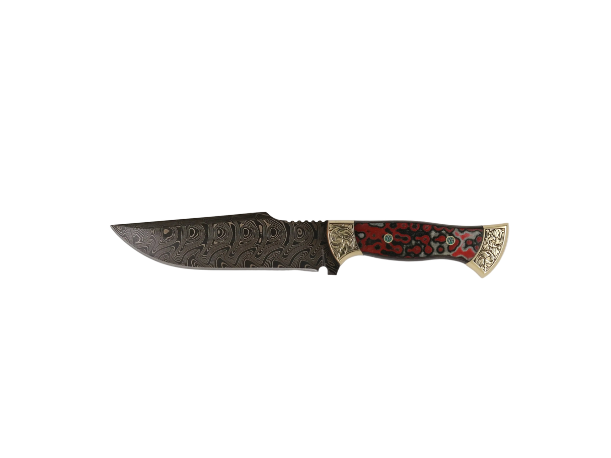 Messerfieber Vizier 142 Damascus handgefertigtes Damastmesser mit Micarta-Griff