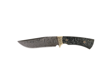 Messerfieber Arkan 130 Damast handgefertigtes Unikatmesser mit Micarta-Griff