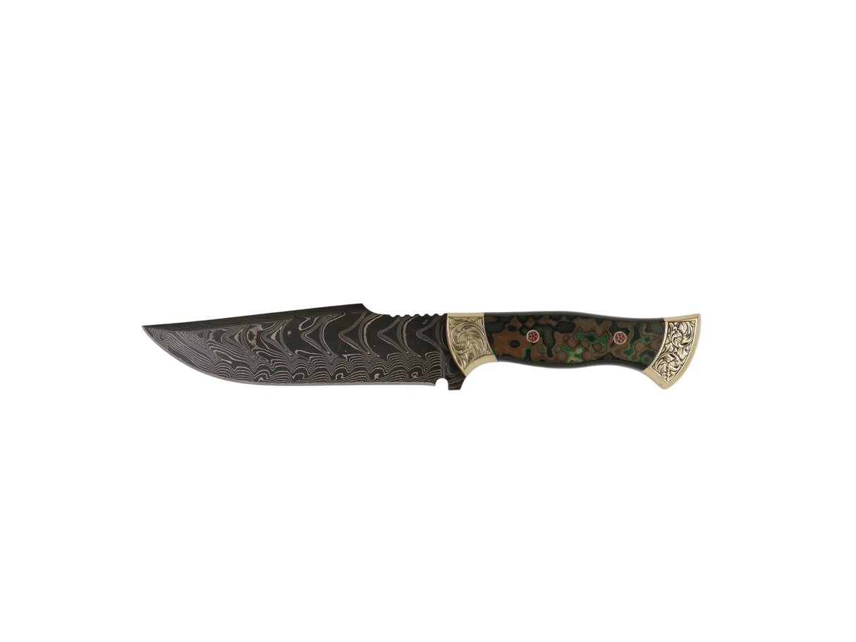 Messerfieber Vizier 142 Damascus handgefertigtes Damastmesser mit Micarta-Griff