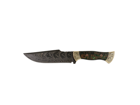 Messerfieber Vizier 142 Damascus handgefertigtes Damastmesser mit Micarta-Griff