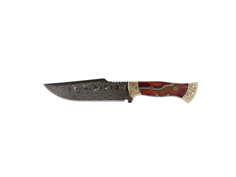 Messerfieber Vizier 142 Damascus handgefertigtes Damastmesser mit Micarta-Griff