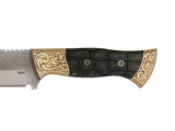 Detailaufnahme Messerfieber Saray 220 N690 mit dekorativem Micarta-Griff