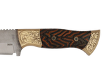 Detailaufnahme Messerfieber Saray 220 N690 mit dekorativem Micarta-Griff