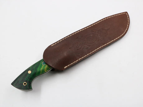 MF Donnerzahn mit Lederscheide auf rustikalem Untergrund