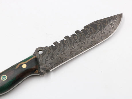 Damaszenerstahl in 300 Lagen, strukturierte Oberfläche im Detail