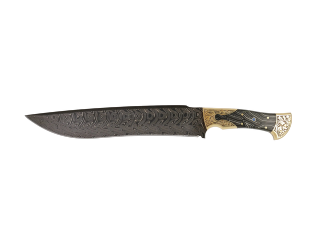 Messerfieber Emir 265 Damaststahl handgefertigtes Unikatmesser mit Micarta-Griff