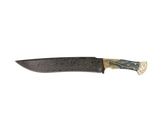 Messerfieber Emir 265 Damastmesser mit grau türkisfarbenem Micarta-Griff