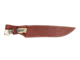 Messerfieber Emir 265 Damast mit Lederscheide und verziertem Micarta-Griff