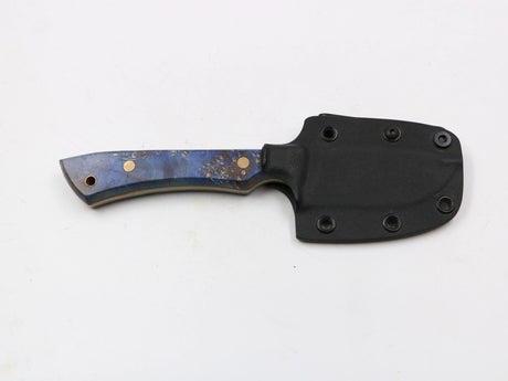 Messerfieber Farbzwerge – lila/braun Griff, Messer + Kydex-Scheide, sichere Trageoptionen, EDC-Messer