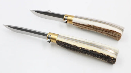 Seitenansicht vom Hirschfieber H1-H2 Messer in geöffneter Position

