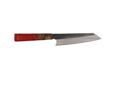HAWK KNIFE N690 Kiritsuke Küchenmesser handgefertigt mit rotem Resin Holzgriff