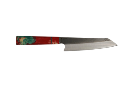 HAWK KNIFE N690 Kiritsuke Küchenmesser handgefertigt mit rotem Resin Holzgriff