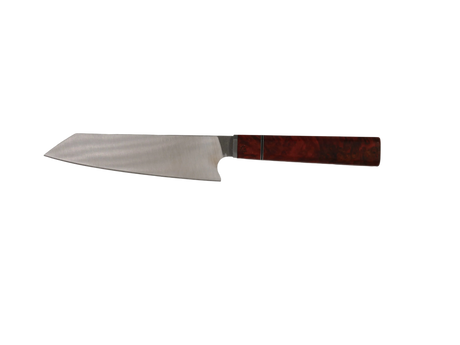 HAWK KNIFE N690 Kiritsuke Küchenmesser handgefertigt mit rotem Resin Holzgriff