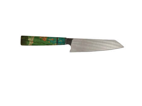 HAWK KNIFE N690 Kiritsuke Küchenmesser handgefertigt mit grünem Resin Holzgriff