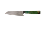 HAWK KNIFE N690 Kiritsuke Küchenmesser handgefertigt mit grünem Resin Holzgriff