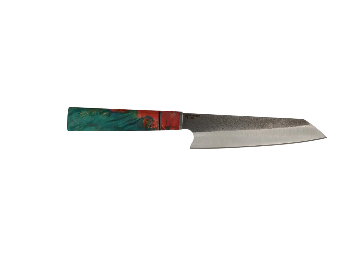 HAWK KNIFE N690 Kiritsuke Küchenmesser handgefertigt mit grünem Resin Holzgriff