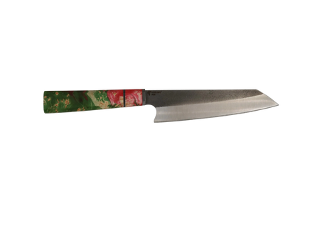 HAWK KNIFE N690 Kiritsuke Küchenmesser handgefertigt mit grünem Naturmuster Griff