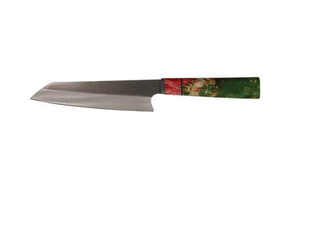 HAWK KNIFE N690 Kiritsuke Küchenmesser handgefertigt mit grünem Naturmuster Griff