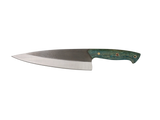 HAWK Knife Chefmesser N690 mit stabilisierten Holzgriffen in Blau Grün