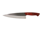 HAWK Knife Chefmesser N690 mit stabilisierten Holzgriffen in  Rot